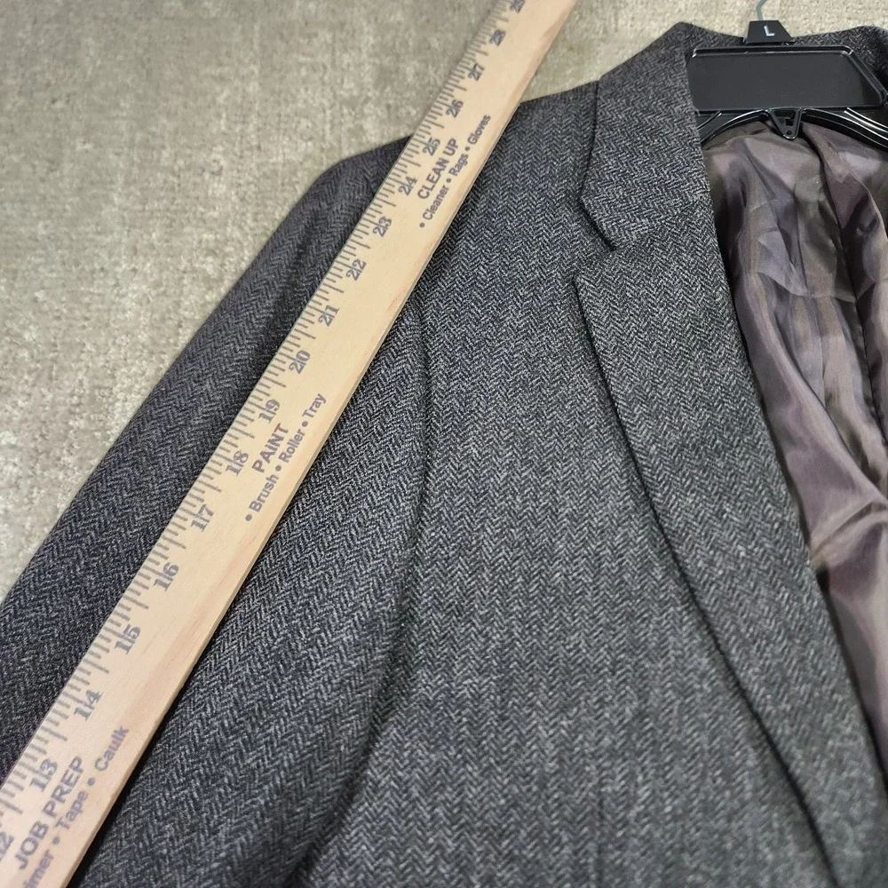 J Crew Blazer Men 42R Herringbone Tweed Lightweight Thompson *READ Wool Blend